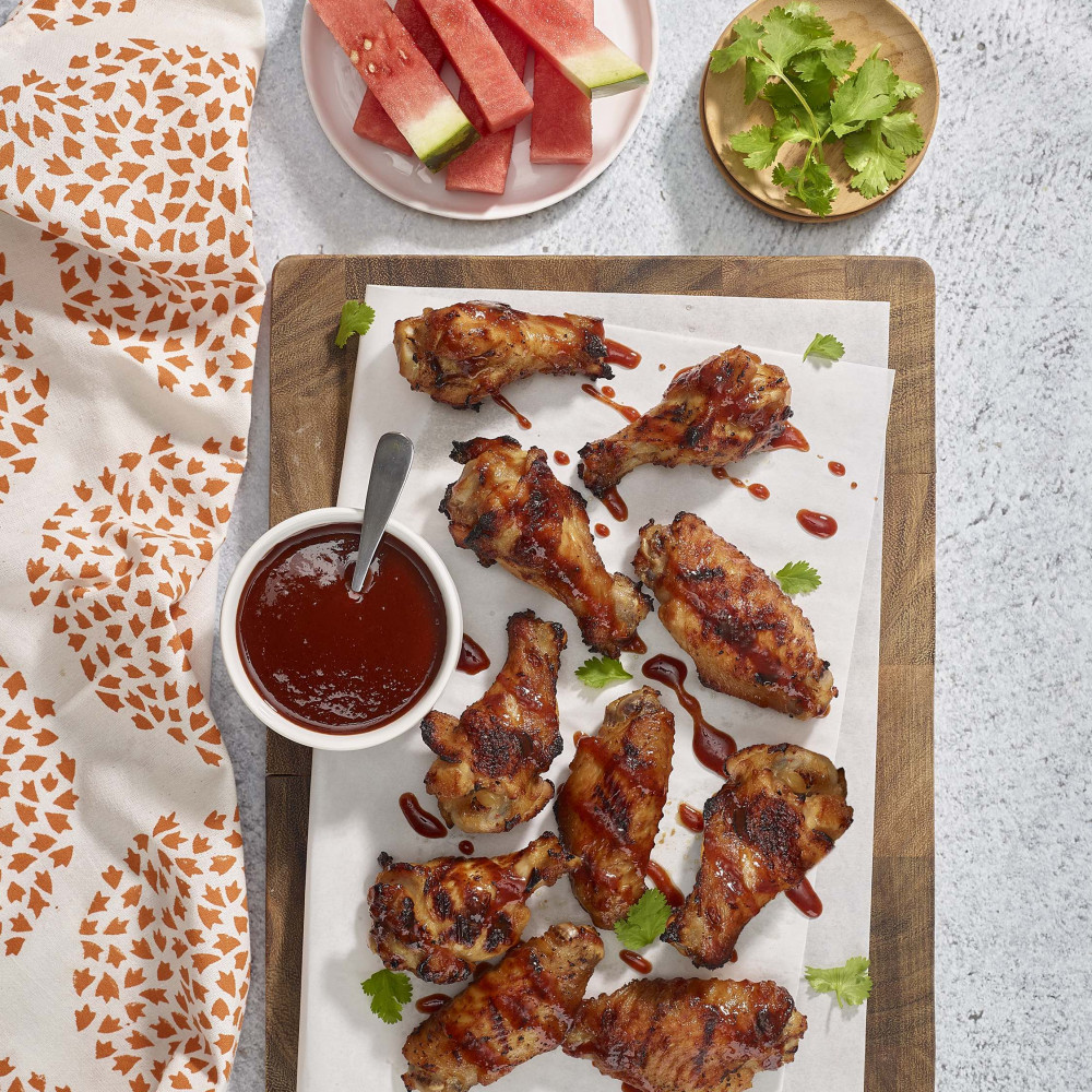 Cánh gà sốt dưa hấu cam chanh và siro phong Chipotle