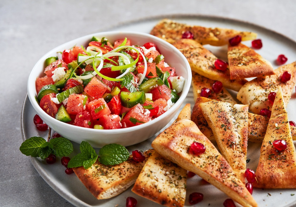 Fattoush dưa hấu